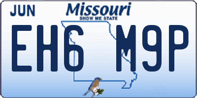 MO license plate EH6M9P