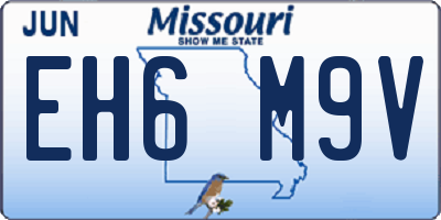 MO license plate EH6M9V