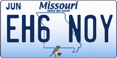 MO license plate EH6N0Y