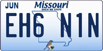 MO license plate EH6N1N