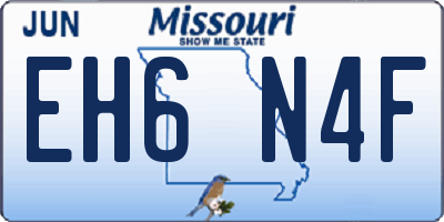 MO license plate EH6N4F