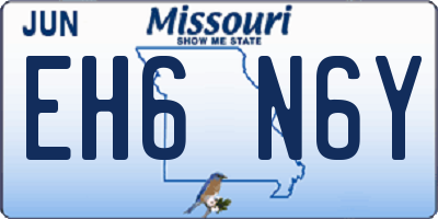 MO license plate EH6N6Y