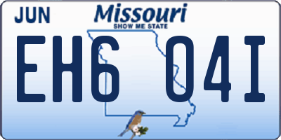 MO license plate EH6O4I