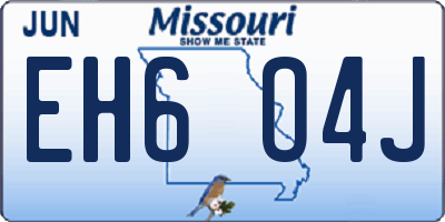 MO license plate EH6O4J