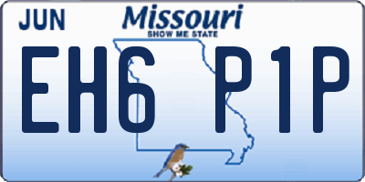 MO license plate EH6P1P