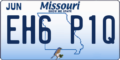 MO license plate EH6P1Q