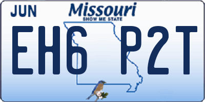 MO license plate EH6P2T