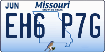 MO license plate EH6P7G