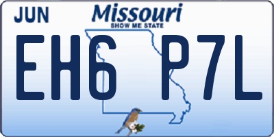MO license plate EH6P7L