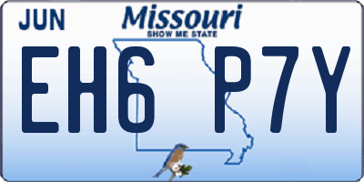 MO license plate EH6P7Y