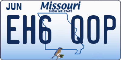 MO license plate EH6Q0P