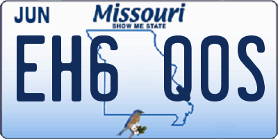 MO license plate EH6Q0S
