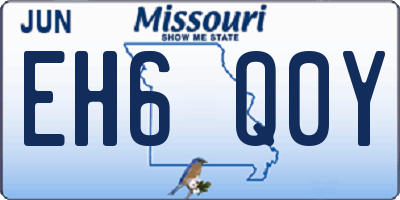 MO license plate EH6Q0Y