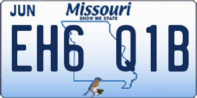 MO license plate EH6Q1B