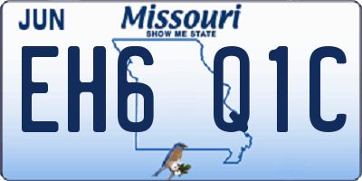 MO license plate EH6Q1C