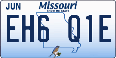 MO license plate EH6Q1E