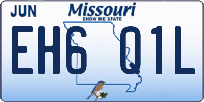 MO license plate EH6Q1L