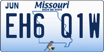 MO license plate EH6Q1W