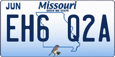 MO license plate EH6Q2A