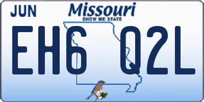 MO license plate EH6Q2L