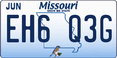 MO license plate EH6Q3G
