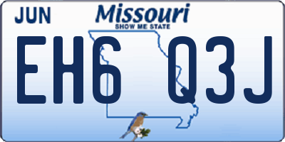 MO license plate EH6Q3J