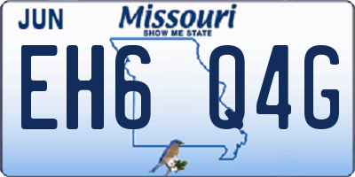 MO license plate EH6Q4G