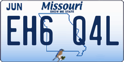 MO license plate EH6Q4L