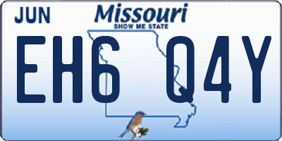 MO license plate EH6Q4Y