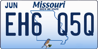 MO license plate EH6Q5Q