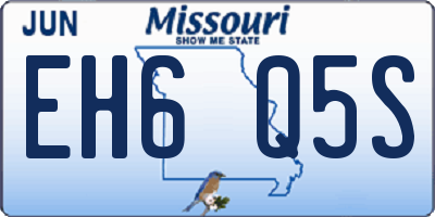 MO license plate EH6Q5S