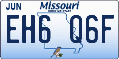 MO license plate EH6Q6F
