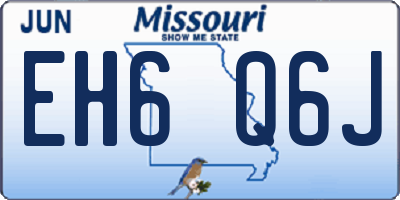 MO license plate EH6Q6J