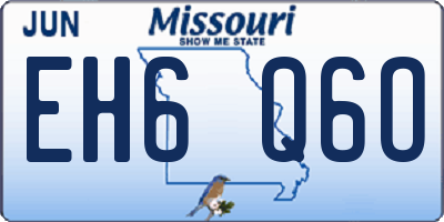 MO license plate EH6Q6O