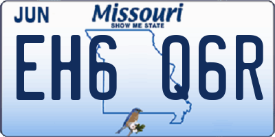 MO license plate EH6Q6R