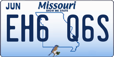 MO license plate EH6Q6S