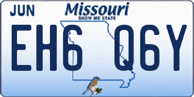 MO license plate EH6Q6Y