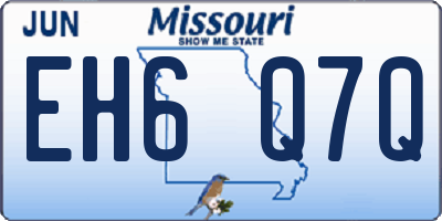 MO license plate EH6Q7Q