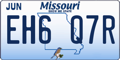 MO license plate EH6Q7R