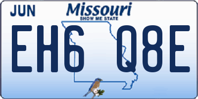 MO license plate EH6Q8E