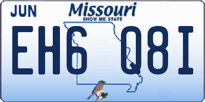 MO license plate EH6Q8I