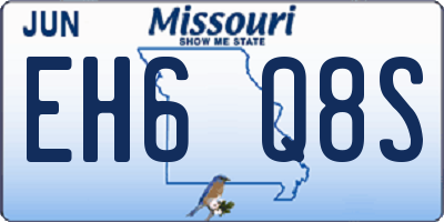 MO license plate EH6Q8S