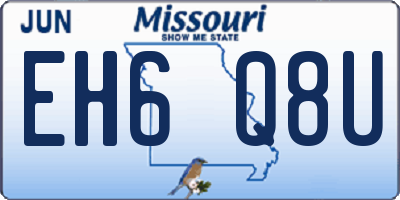 MO license plate EH6Q8U