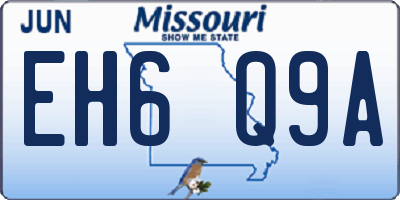 MO license plate EH6Q9A