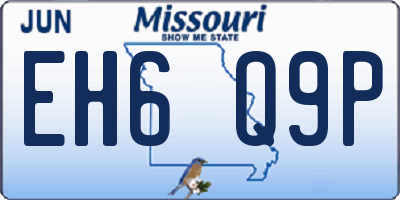 MO license plate EH6Q9P