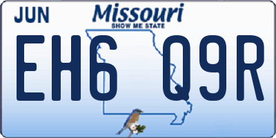 MO license plate EH6Q9R
