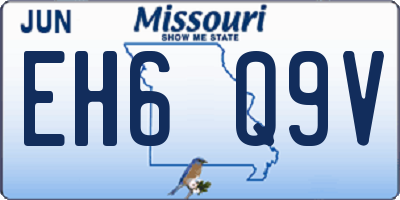 MO license plate EH6Q9V