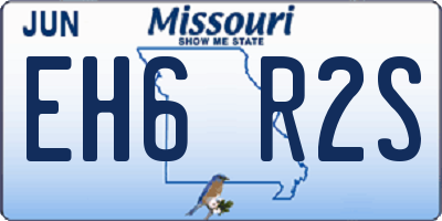 MO license plate EH6R2S