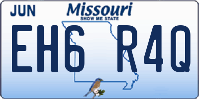 MO license plate EH6R4Q