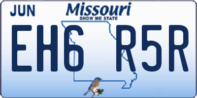 MO license plate EH6R5R